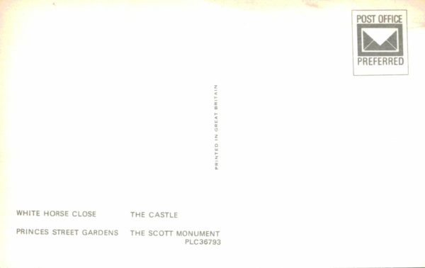 Edinburgh Multi-View Postcard – Castle, Gardens & Monument