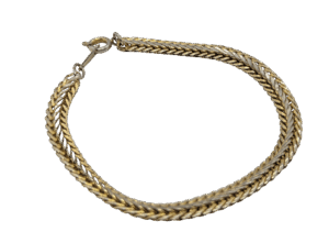 Vintage Damart Two-Tone Braided Chain Bracelet