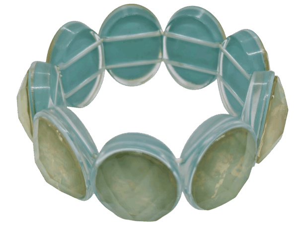 Vintage Green Faceted Acrylic Statement Bracelet Vintage Green Faceted Acrylic Statement Bracelet
