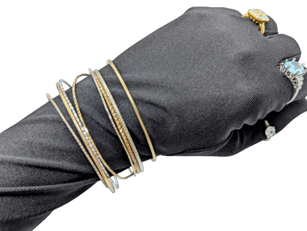 Goldtone & Silvertone Stacking Bangles – Set of 8 Goldtone & Silvertone Stacking Bangles – Set of 8