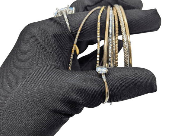Goldtone & Silvertone Stacking Bangles – Set of 8 Goldtone & Silvertone Stacking Bangles – Set of 8