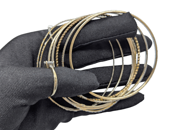 Goldtone & Silvertone Stacking Bangles – Set of 8 Goldtone & Silvertone Stacking Bangles – Set of 8