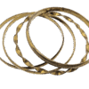 Brass Bangles Set Of 4 Twisted Beaded Smooth Brass Bangles Set Of 4 Twisted Beaded Smooth