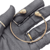 Vintage Brass Torque Bangle – Etched Geometric Design Vintage Brass Torque Bangle – Etched Geometric Design