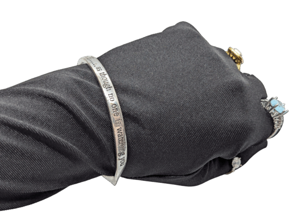 Silvertone “Dance As Though No One Is Watching” Bangle – 2¾″ Silvertone “Dance As Though No One Is Watching” Bangle – 2¾″