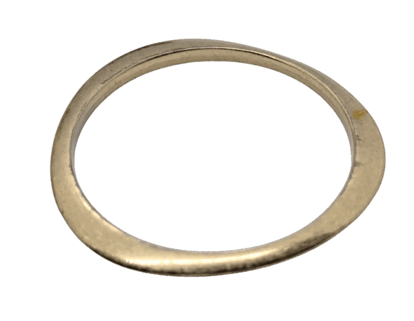 Mid-Century Style Worn Brass Bangle – Fluid Sculptural Design Mid-Century Style Worn Brass Bangle – Fluid Sculptural Design