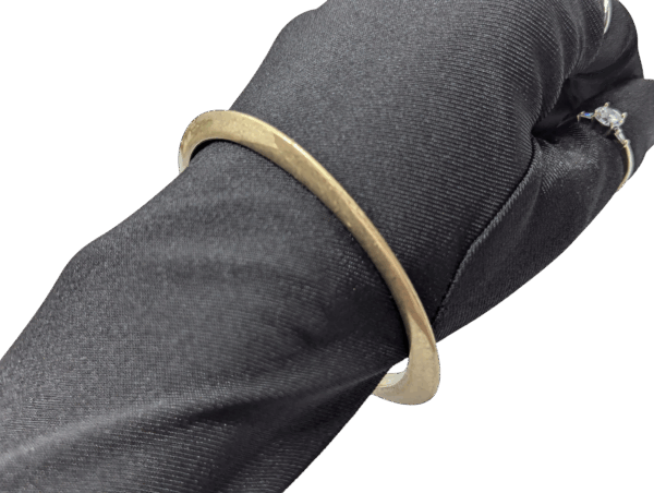 Mid-Century Style Worn Brass Bangle – Fluid Sculptural Design Mid-Century Style Worn Brass Bangle – Fluid Sculptural Design