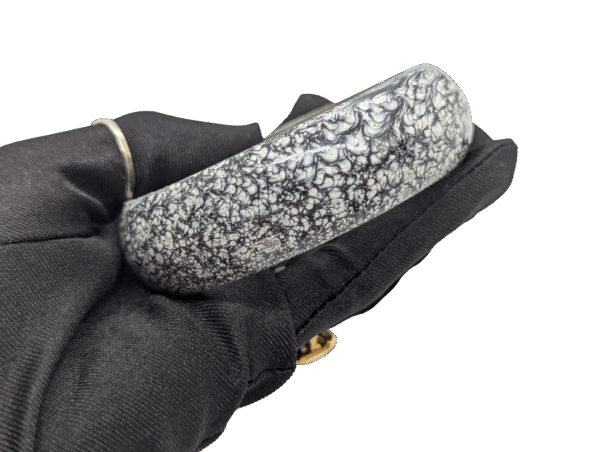 Vintage Marbled Black & Grey Bangle – Mid-Century Modern Chic Vintage Marbled Black & Grey Bangle – Mid-Century Modern Chic