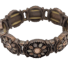 Vintage Bronze Floral Medallion Stretch Bracelet Vintage Bronze Floral Medallion Stretch Bracelet