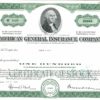 American General Insurance Company Share Certificate 1969 American General Insurance Company Share Certificate 1969