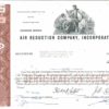 Air Reduction Company Incorporated Stock Certificate, 1966 Air Reduction Company Incorporated Stock Certificate, 1966