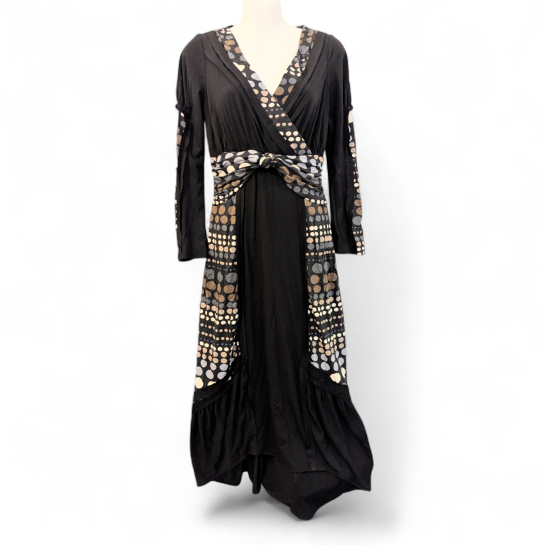 Per Una Collezione Italiana Ladies Dress, UK 10, Black Mix