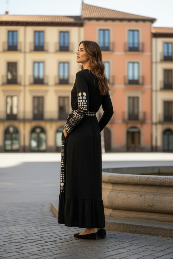 Per Una Collezione Italiana Ladies Dress, UK 10, Black Mix