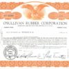 O’Sullivan Rubber Corporation Share Certificate – 1969 O’Sullivan Rubber Corporation Share Certificate – 1969