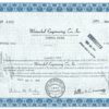 Weinschel Engineering Co. Stock Certificate – 25 Shares, 1970
