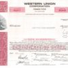 Western Union Corporation Share Certificate 1970