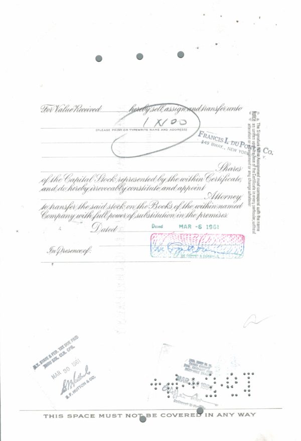 Magma Copper Company Share Certificate 1961