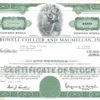 Crowell Collier and Macmillan Inc Share Certificate 1969