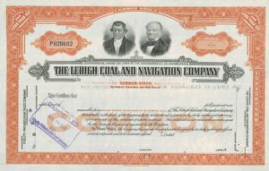 Lehigh Coal and Navigation Company Common Stock Certificate, 1938
