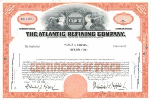 Atlantic Refining Company Share Certificate 1959 – 75 Shares
