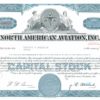 North American Aviation Share Certificate, 1965 – 4 Shares North American Aviation Share Certificate, 1965 – 4 Shares