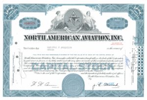 North American Aviation Share Certificate, 1965 – 4 Shares North American Aviation Share Certificate, 1965 – 4 Shares