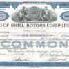 A.C.F.–Brill Motors Company Share Certificate, 1950