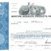 Morton-Norwich Products, Inc. Share Certificate, 1973 Morton-Norwich Products, Inc. Share Certificate, 1973