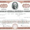 American General Insurance Company Share Certificate, 1972