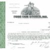 Food Fair Stores, Inc. Share Certificate, 1973 Food Fair Stores, Inc. Share Certificate, 1973