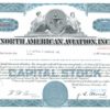 North American Aviation, Inc. Share Certificate, 1965
