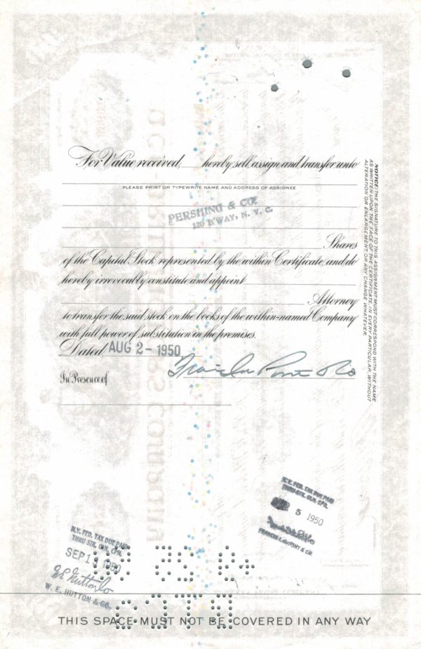 ACF-Brill Motors Company Share Certificate 1950 – 100 Shares ACF-Brill Motors Company Share Certificate 1950 – 100 Shares