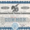 California Pacific Trading Corporation Share Certificate 1929 – 25 Shares