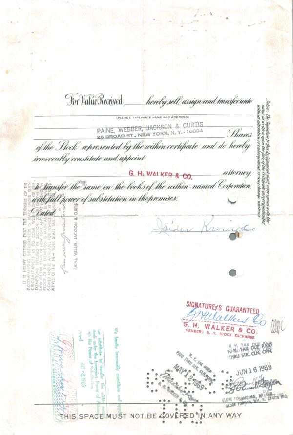 Eurofund, Inc. Share Certificate – 1959 Common Market Issue Eurofund, Inc. Share Certificate – 1959 Common Market Issue