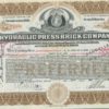 Hydraulic-Press Brick Company Share Certificate – Missouri, 1936 Hydraulic-Press Brick Company Share Certificate – Missouri, 1936