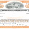 General Motors Corporation Share Certificate 1968 – 100 Shares