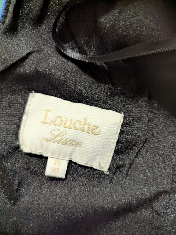 Louche Luxe Courtland Jacquard Floral Dress (c.2010s, Black & Blue) Louche Luxe Courtland Jacquard Floral Dress (c.2010s, Black & Blue)