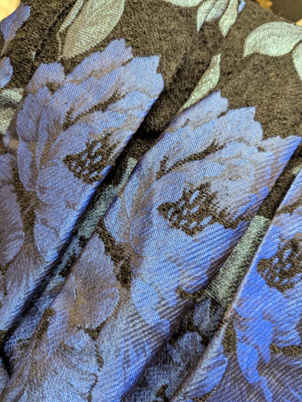 Louche Luxe Courtland Jacquard Floral Dress (c.2010s, Black & Blue) Louche Luxe Courtland Jacquard Floral Dress (c.2010s, Black & Blue)