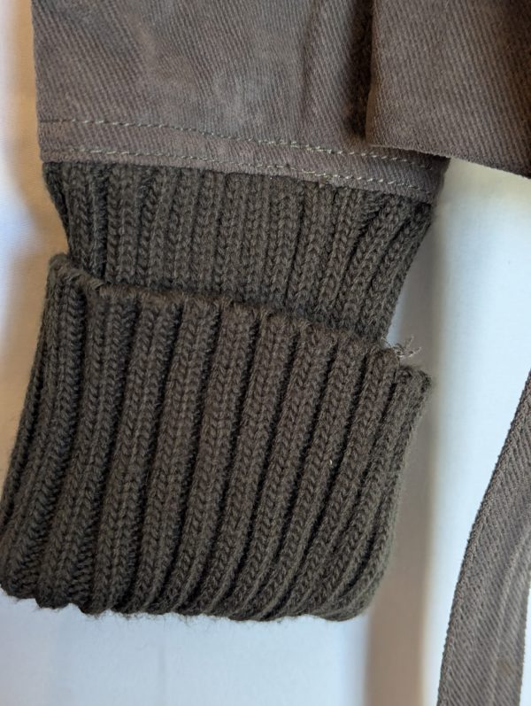 MNG Khaki Cotton Jacket with Ribbed Collar – UK Size 12–14