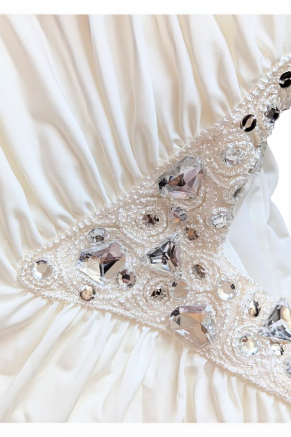 Jane Norman Cream One-Shoulder Evening Gown – UK Size 10