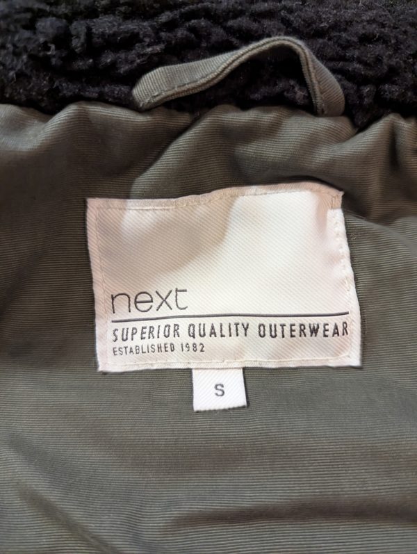 Next Khaki Quilted Winter Parka Jacket – UK Small, 2010s Next Khaki Quilted Winter Parka Jacket – UK Small, 2010s