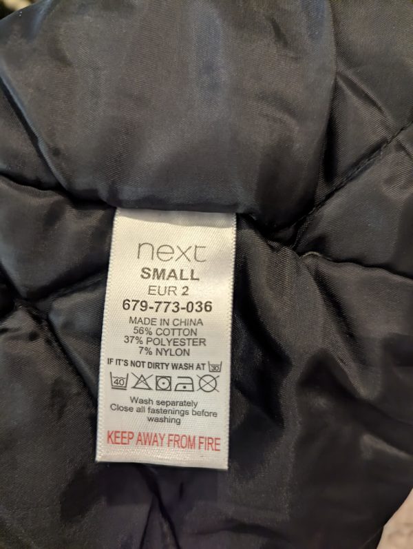 Next Khaki Quilted Winter Parka Jacket – UK Small, 2010s Next Khaki Quilted Winter Parka Jacket – UK Small, 2010s