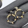 Gold-Tone Black Enamel Snake Hoop Earrings – Contemporary