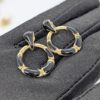 Gold-Tone Black Enamel Snake Hoop Earrings – Contemporary