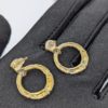 Gold-Tone Black Enamel Snake Hoop Earrings – Contemporary