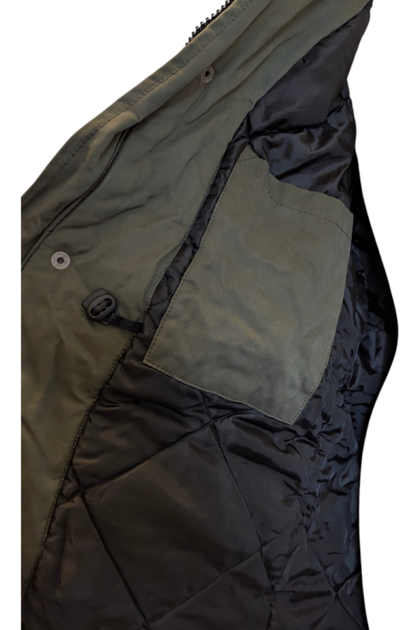 Next Khaki Quilted Winter Parka Jacket – UK Small, 2010s Next Khaki Quilted Winter Parka Jacket – UK Small, 2010s