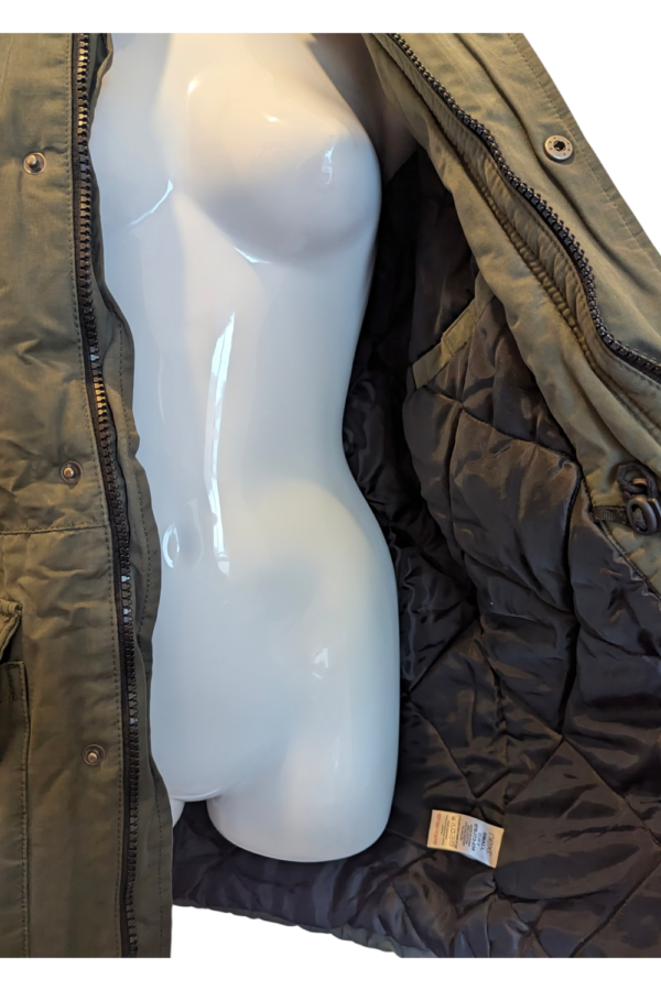 Next Khaki Quilted Winter Parka Jacket – UK Small, 2010s Next Khaki Quilted Winter Parka Jacket – UK Small, 2010s