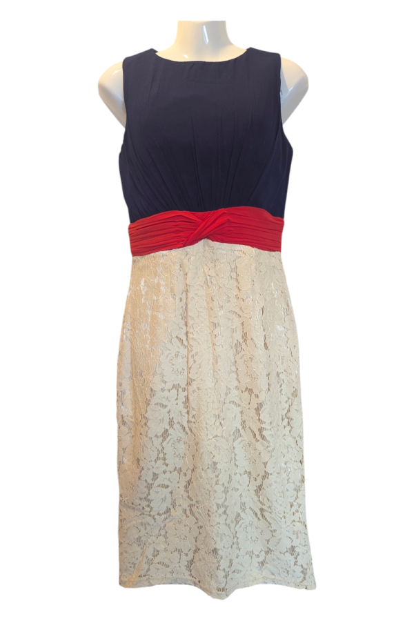 Little Mistress London Colourblock Lace Dress – UK 10