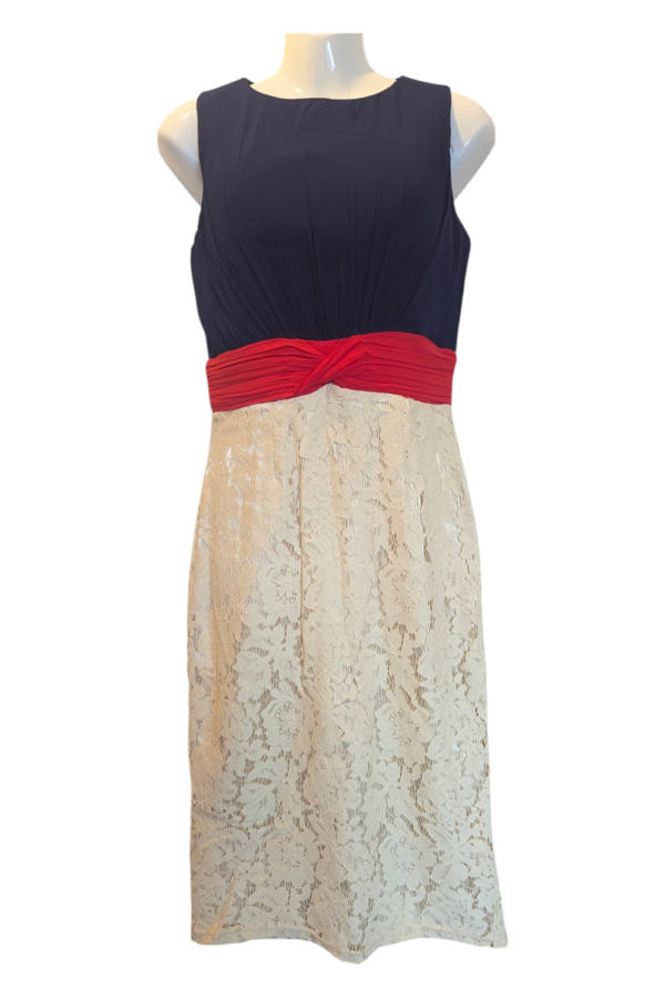 Little Mistress London Colourblock Lace Dress – UK 10