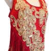 Flapper-Style Sequin Fringe Party Dress Red/Gold UK 8